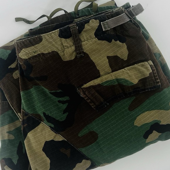 Vintage Military Woodland Camo BDU Pants X-Large Regular Army
